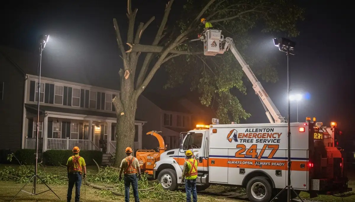 24/7 emergency tree removal service in Allentown, PA restoring safety after storm damage