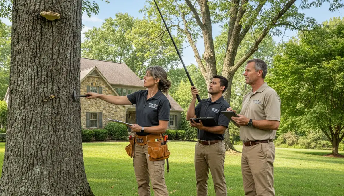 Certified arborist performing tree health assessment for Center Valley, PA homeowners near Allentown