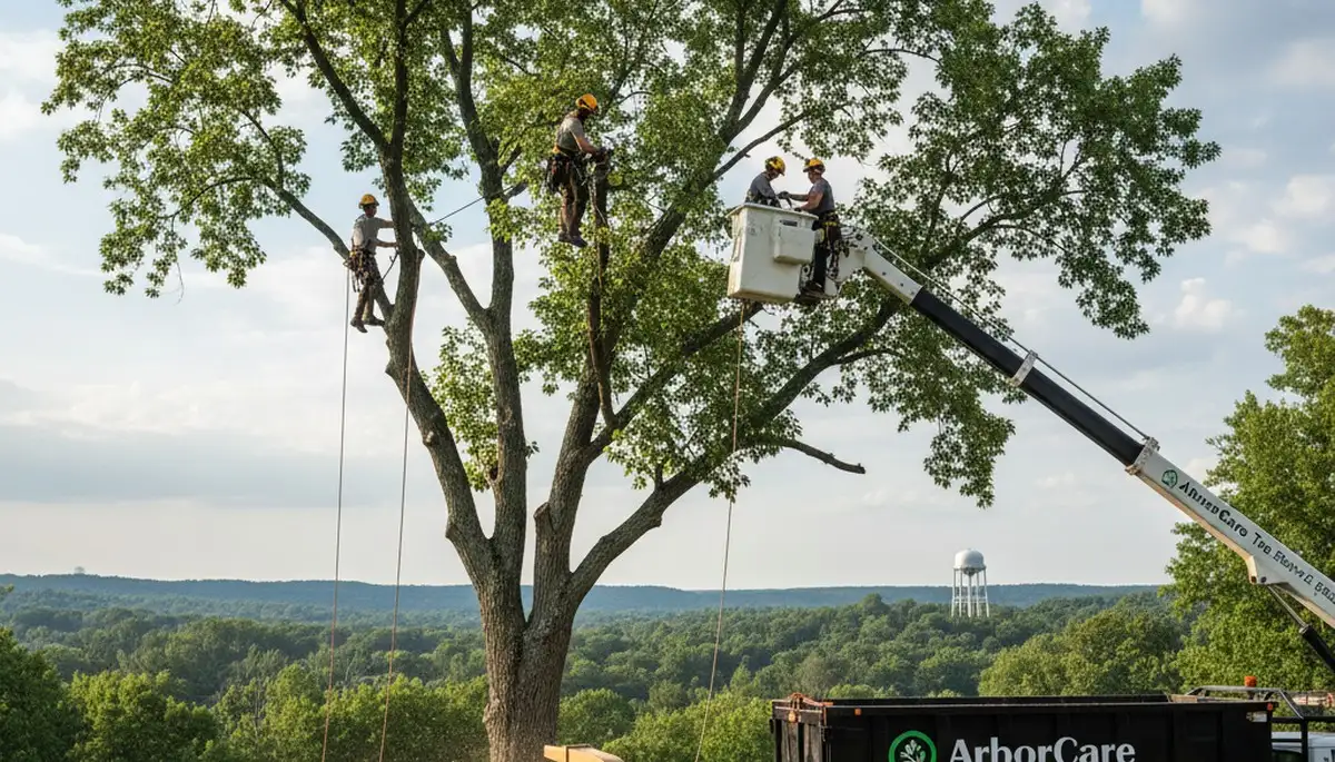 Professional tree removal service team working safely in Allentown, PA