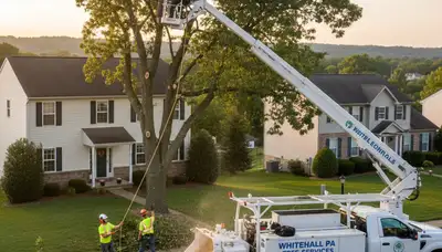 Professional tree removal service in Allentown PA safely cutting and clearing large trees