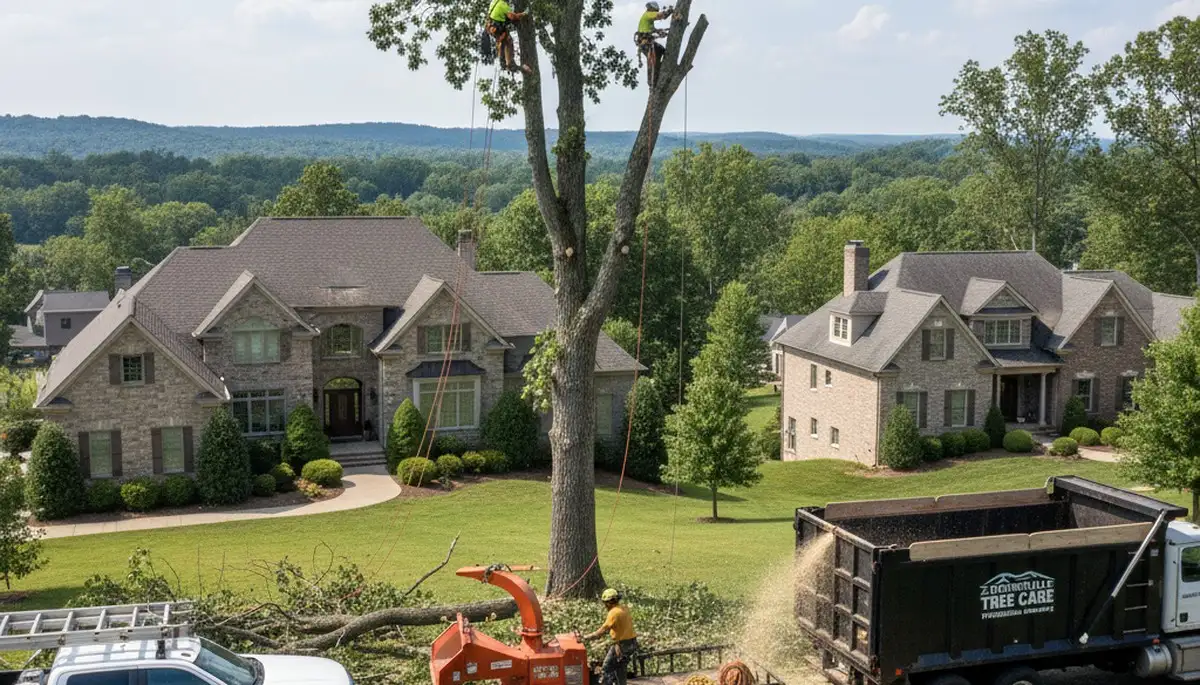 Professional tree removal service crew working in Allentown, PA